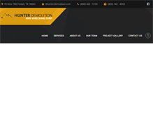 Tablet Screenshot of hunter-demolition.com